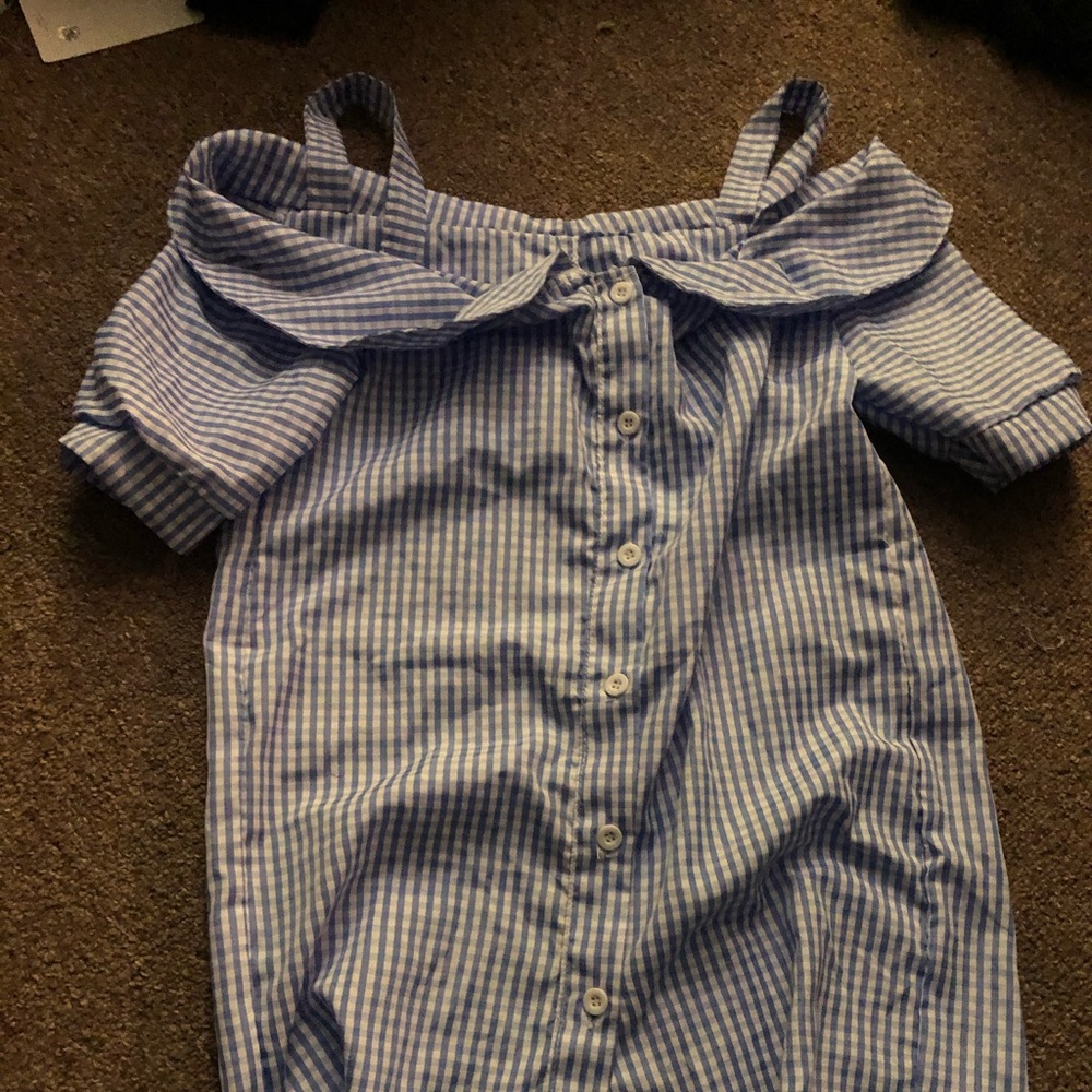 Off-Shoulder Gingham Blouse